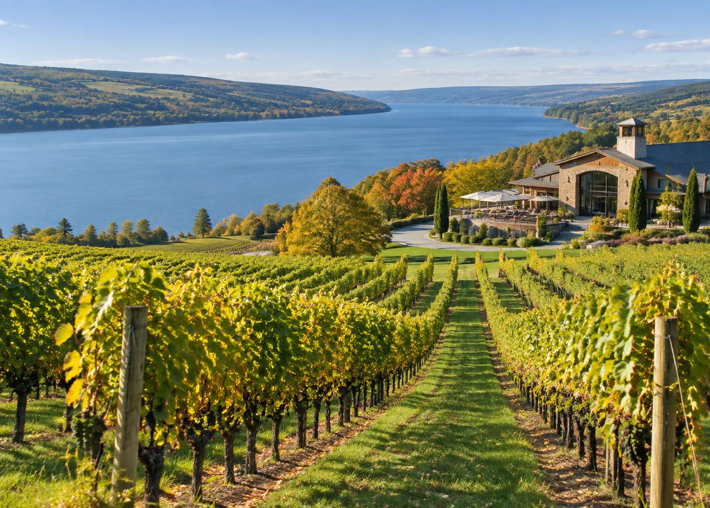 Vineyard overlooking a Finger Lake